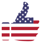 Thumbs Up American Flag